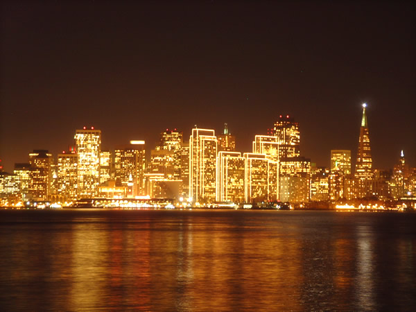 サンフランシスコの夜景 街 都市 夜景のフリー写真素材 無料画像
