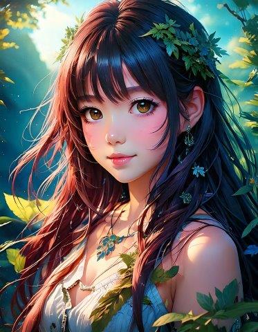 植物をまとった神秘的な美少女２